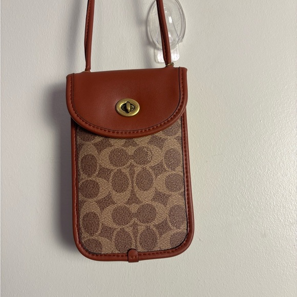 Coach Brown Crossbody Bag with Signature Pattern - Picture 1 of 10